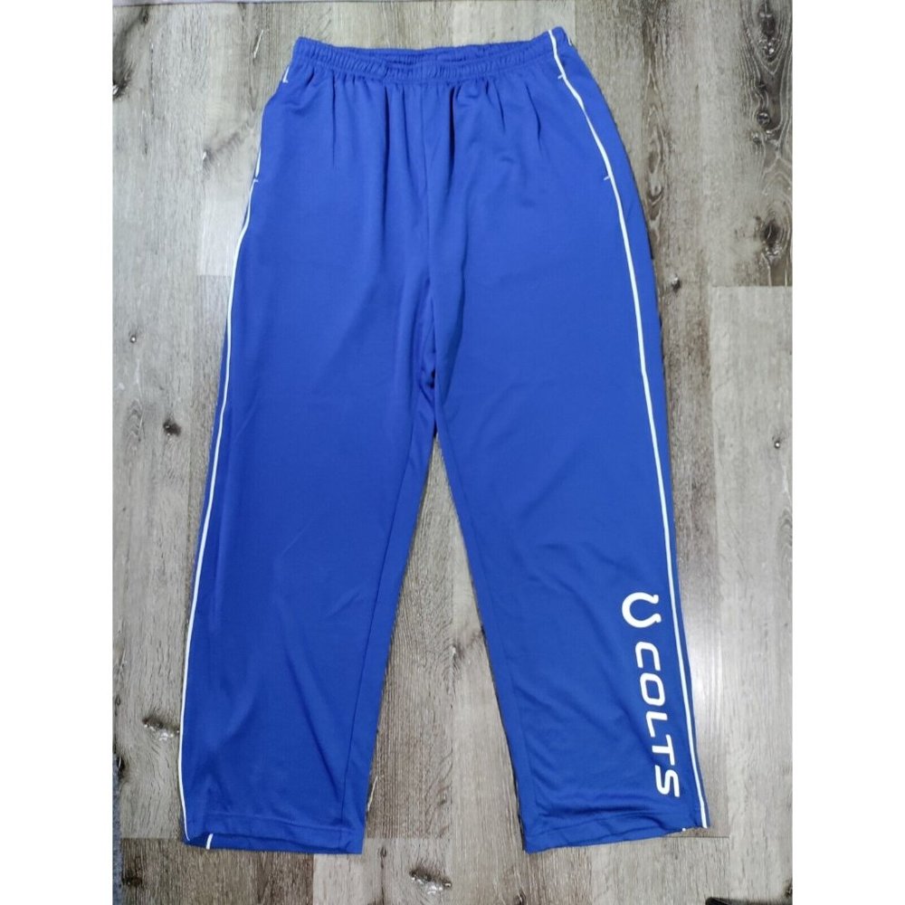 Indianapolis Colts Mens XL Joggers Pants 36x30 Logo Stretchy Majestic NFL